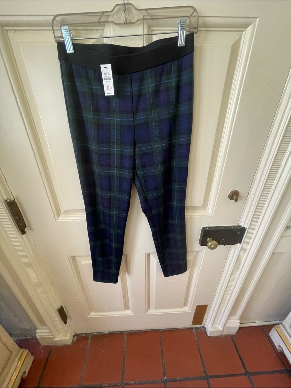 Talbots Navy and Green Plaid Pants